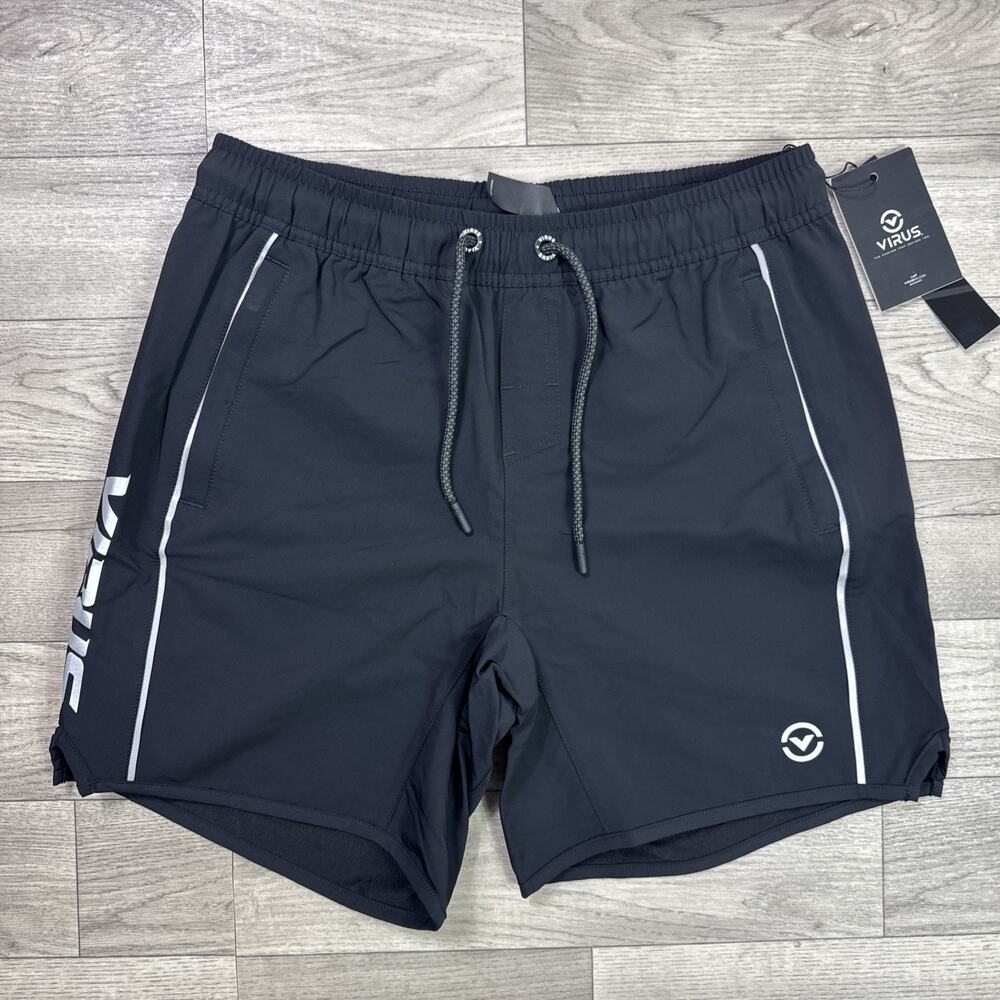 Virus Legion Training Athletic Shorts Pull On Stretch Black sz S